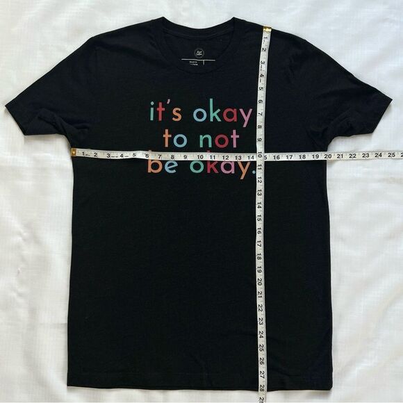 Kind Cotton “It Is Okay To Not Ne Okay” Graphic Tee T-shirt Top SZ L - Picture 5 of 8